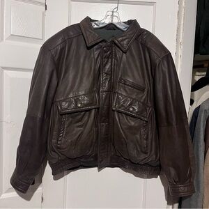 1990 mirage leather bomber jacket XL
